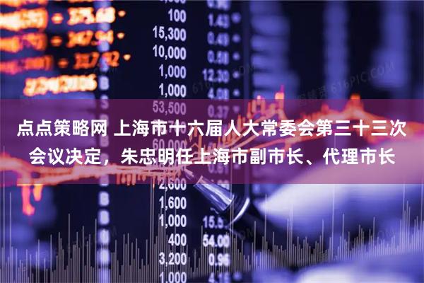 点点策略网 上海市十六届人大常委会第三十三次会议决定,朱忠明任上海市副市长、代理市长